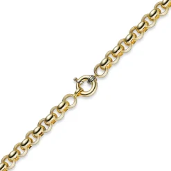 11mm Kette Collier Erbskette aus 585 Gold Gelbgold, 50cm, Unisex