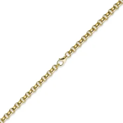 8mm Kette Collier Erbskette aus 750 Gold Gelbgold, 50cm, Unisex