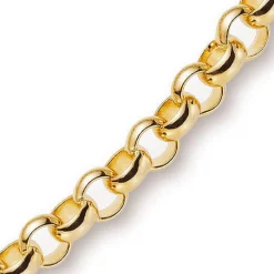 7mm Kette Collier Erbskette aus 750 Gold Gelbgold massiv 60cm Goldkette