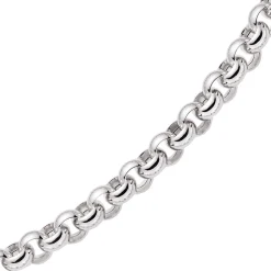 11mm Kette Collier Erbskette Halskette, 585 Gold Weißgold, 45cm