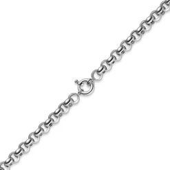 11mm Kette Collier Erbskette Halskette, 585 Gold Weißgold, 45cm