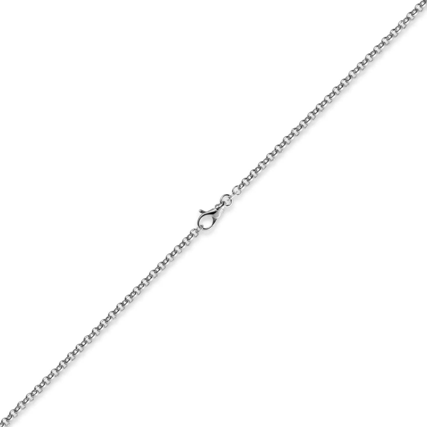 3,5mm Kette Collier Erbskette Halskette, 585 Gold Weißgold 50cm Unisex