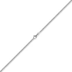 3,5mm Kette Collier Erbskette Halskette, 750 Gold Weißgold 60cm Unisex