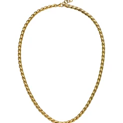 4,5mm Kette Collier Halskette aus Edelstahl goldfarben beschichtet 45-47cm