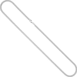 4mm Kette Collier Halskette aus 925 Silber rhodiniert 45cm Silberkette