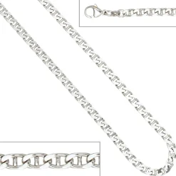 4,4mm Kette Collier Halskette Halsschmuck 925 Silber rhodiniert 60cm