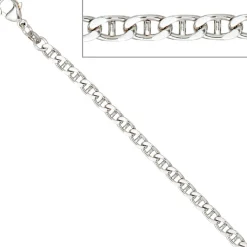 4,4mm Kette Collier Halskette Halsschmuck 925 Silber rhodiniert 60cm
