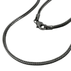 1,5mm Kette Collier Halsschmuck Fuchsschwanz rhodiniert 925 Silber, 42cm