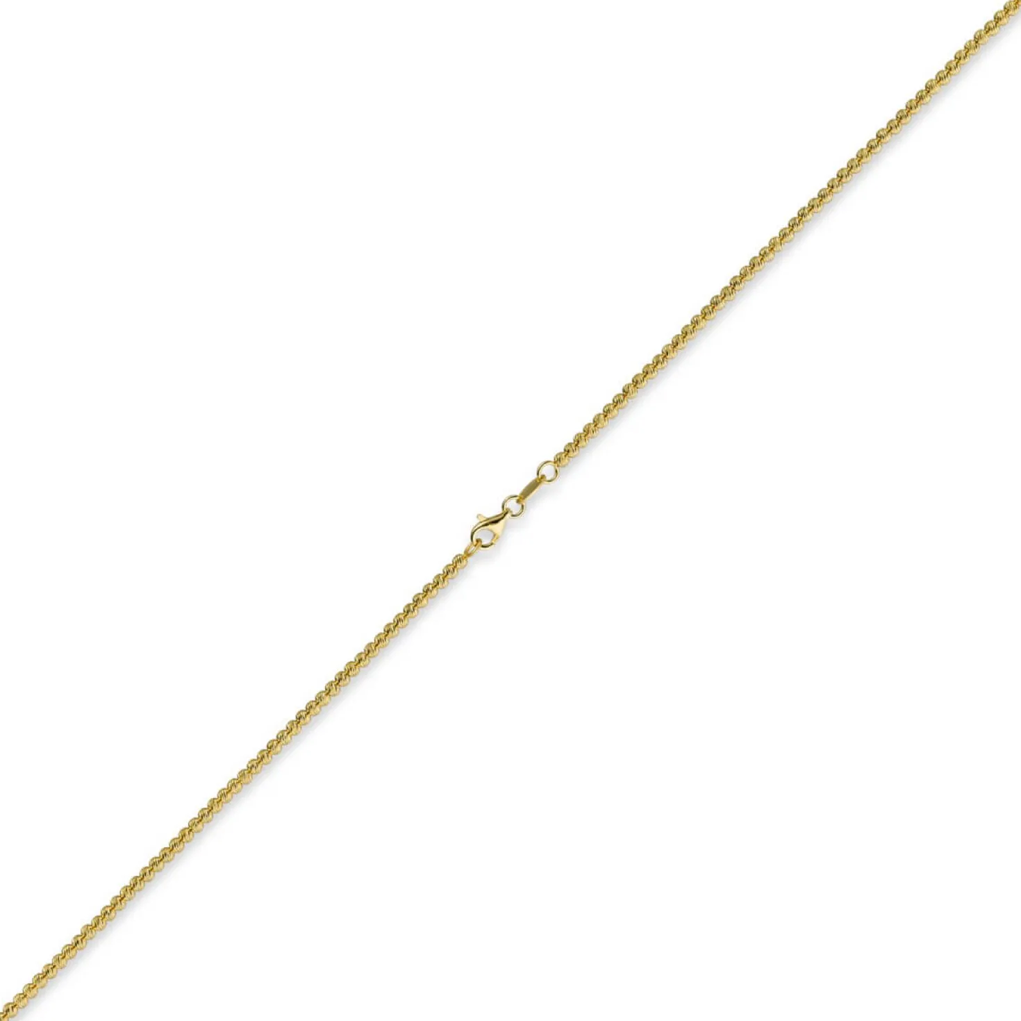 2,2mm Kette Collier Kügelchenkette Kugelkette, 750 Gold Gelbgold, 42cm