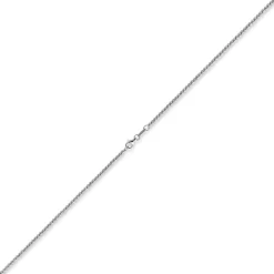 2,2mm Kette Collier Kügelchenkette Kugelkette, 750 Gold Weißgold, 42cm
