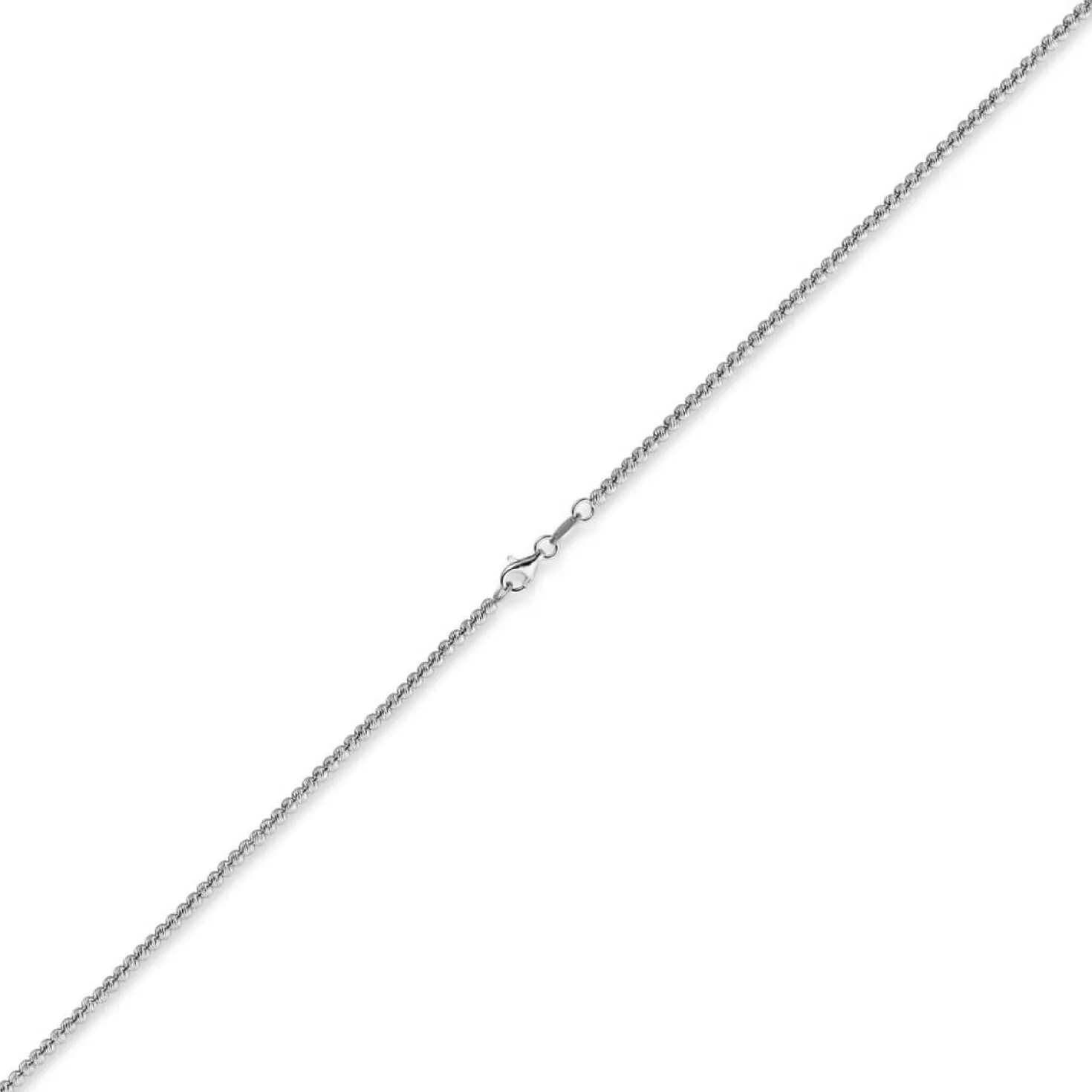 2,2mm Kette Collier Kügelchenkette Kugelkette, 750 Gold Weißgold, 42cm