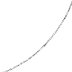 2,2mm Kette Collier Kügelchenkette Kugelkette, 585 Gold Weißgold, 42cm