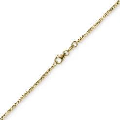 1,8mm Kette Collier Kugelkette diamantiert aus 750 Gold Gelbgold 45cm