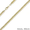 4mm Kette Collier Kugelkette diamantiert aus 585 Gold Gelbgold 50cm