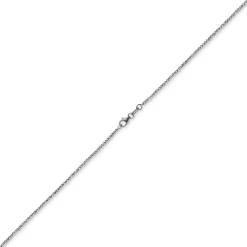1,8mm Kette Collier Kugelkette diamantiert aus 750 Gold Weißgold 45cm