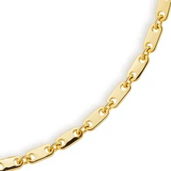 5mm Kette Collier Plattenkette aus 585 Gold Gelbgold 70cm Herren Goldkette