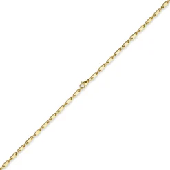 3mm Kette Collier Plattenkette aus 585 Gold Gelbgold, 45cm Unisex