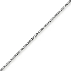 4,5mm Kette Collier Rockwellkette X-Panzerkette matt aus 585 Gold Weißgold 45cm