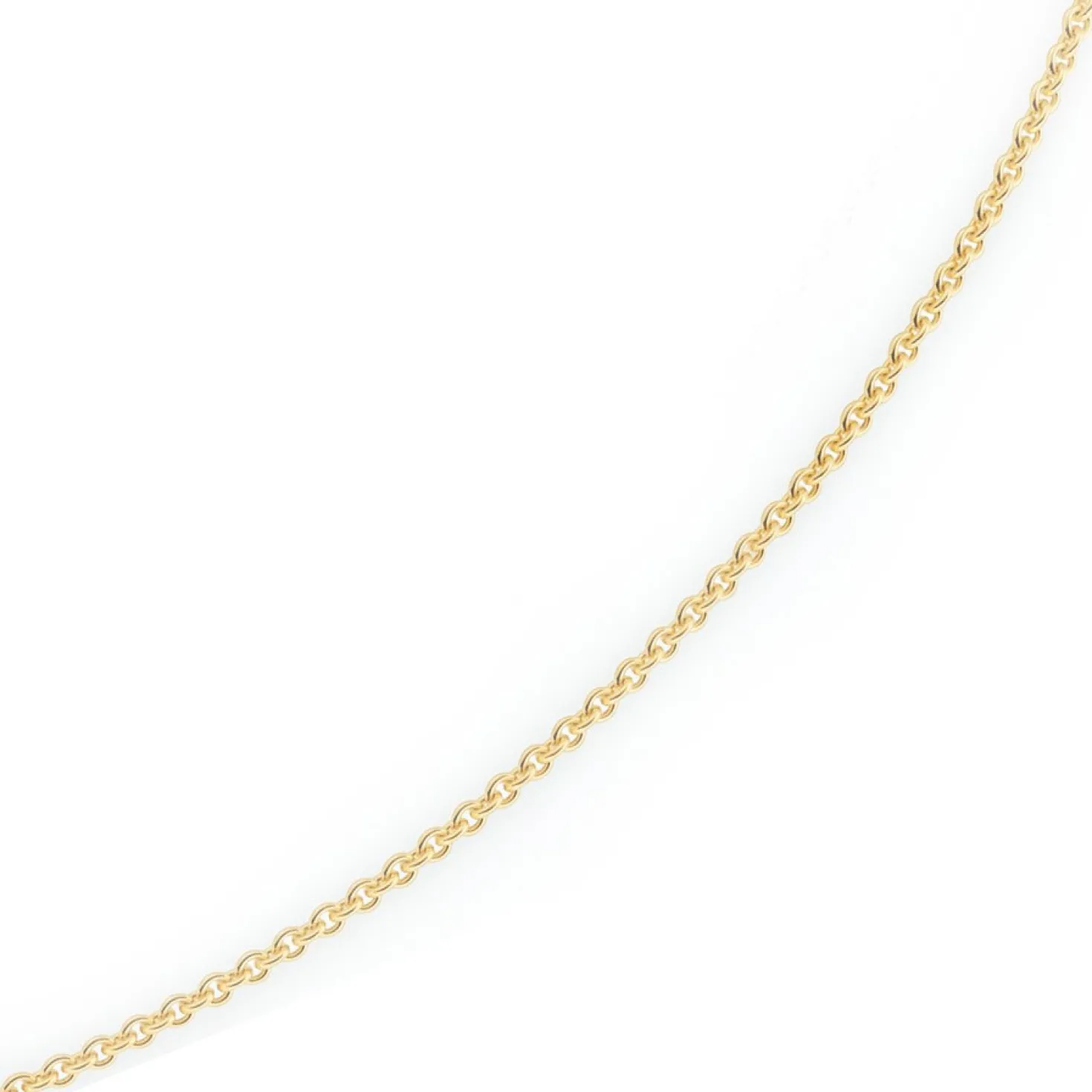 2,3mm Kette Collier Rundankerkette aus 750 Gold Gelbgold, 40cm