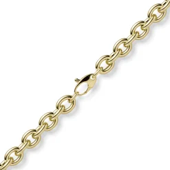 7mm Kette Collier Rundankerkette aus 585 Gold Gelbgold 45cm