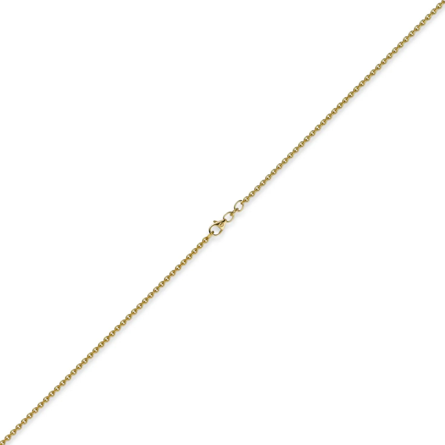 2,3mm Kette Collier Rundankerkette aus 750 Gold Gelbgold, 42cm