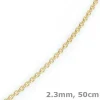 2,3mm Kette Collier Rundankerkette aus 750 Gold Gelbgold, 50cm Unisex