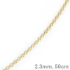 2,3mm Kette Collier Rundankerkette aus 585 Gold Gelbgold, 50cm Unisex