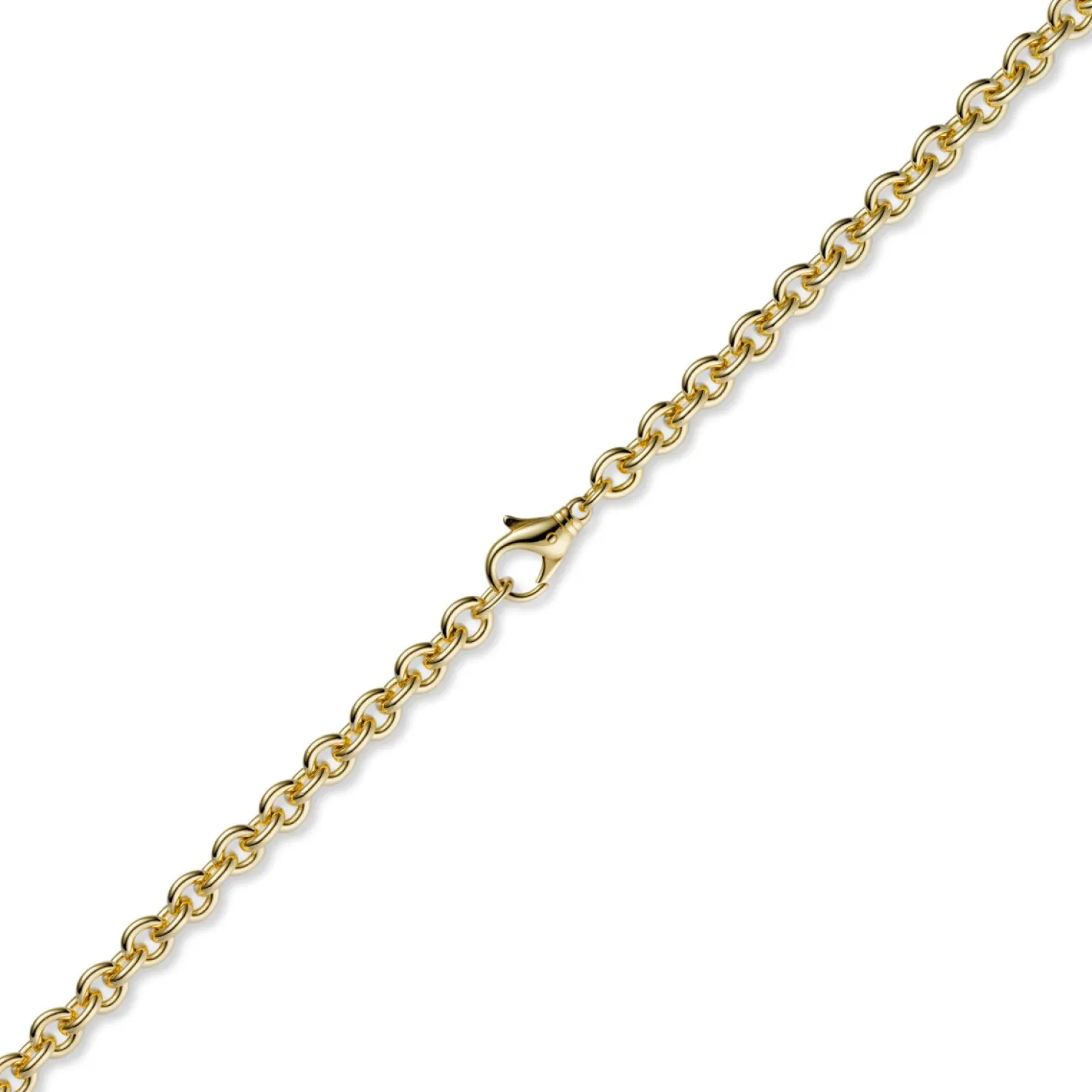 2,7mm Kette Collier Rundankerkette aus 585 Gold Gelbgold, 70cm Unisex