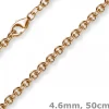 4,6mm Kette Collier Rundankerkette aus 750 Gold Rotgold, 50cm