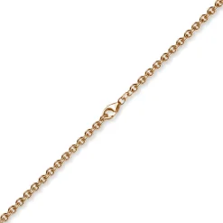 4,6mm Kette Collier Rundankerkette aus 750 Gold Rotgold, 55cm Unisex