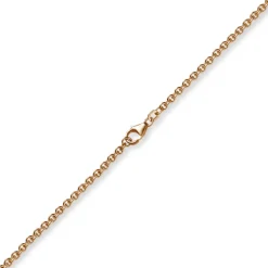 2,7mm Kette Collier Rundankerkette aus 585 Gold Rotgold, 90cm Unisex