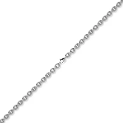 7mm Kette Collier Rundankerkette aus 585 Gold Weißgold 50cm
