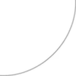 2,3mm Kette Collier Rundankerkette aus 750 Gold Weißgold massiv, 38cm