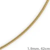 1,9mm Kette Collier Schlangenkette aus 585 Gold Gelbgold, 42cm, Damen