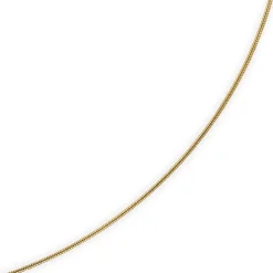 1mm Kette Collier Schlangenkette aus 585 Gold Gelbgold, 38cm, Damen