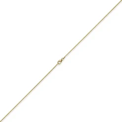 1mm Kette Collier Schlangenkette aus 585 Gold Gelbgold, 42cm, Damen