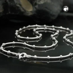 1mm Kette Collier Schlangenkette Halsschmuck, symmetrisch Silber 925, 38cm