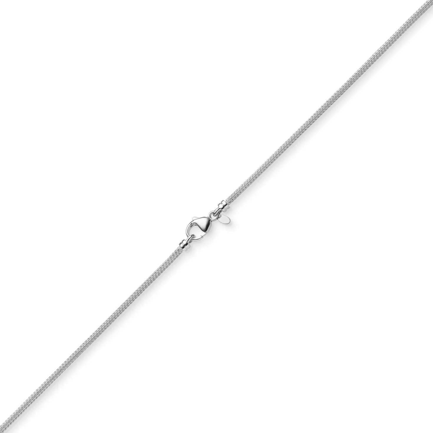 2,5mm Kette Collier Strickkette rund aus 750 Gold Weißgold 45cm