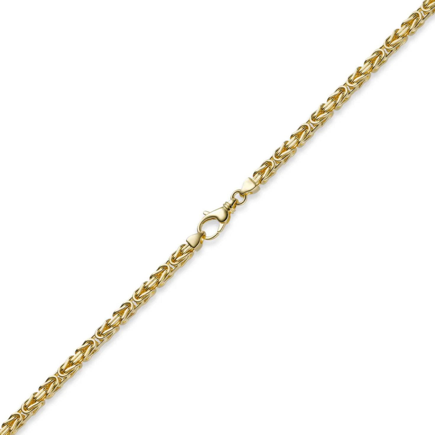 4mm Kette Halskette Königskette aus 750 Gold Gelbgold, 50cm