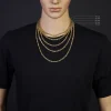 4mm Kette Halskette Königskette aus 585 Gold Gelbgold, 60cm, Herren