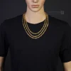 5mm Kette Halskette Königskette aus 585 Gold Gelbgold, 65cm, Herren