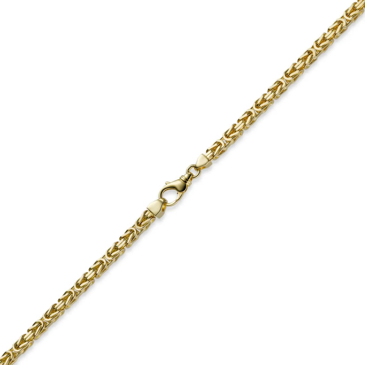 5mm Kette Halskette Königskette aus 585 Gold Gelbgold, 65cm, Herren