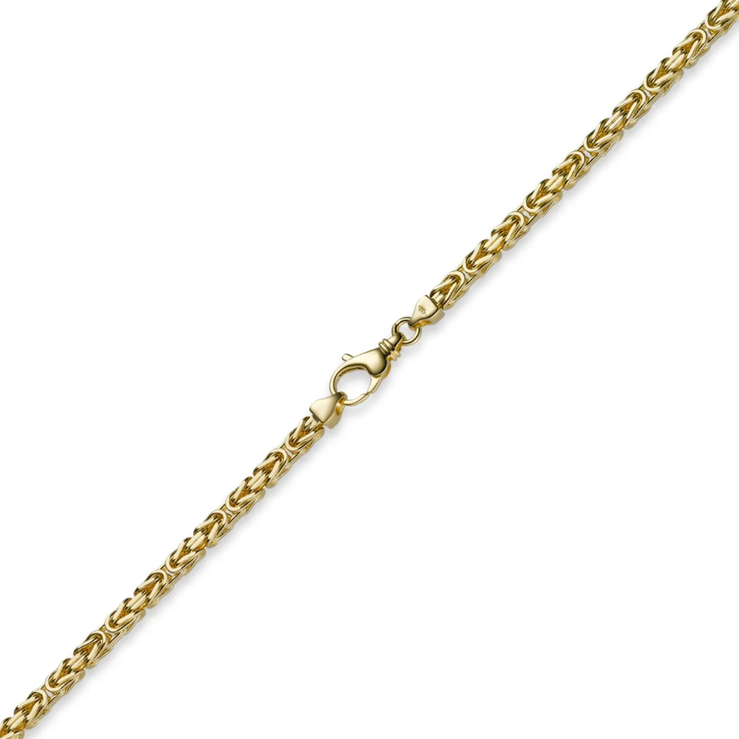 3,5mm Kette Halskette Königskette aus 585 Gold Gelbgold, 55cm, Herren