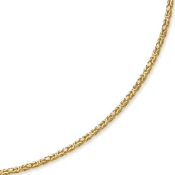 2,5mm Kette Halskette Königskette aus 750 Gold Gelbgold, 55cm, Unisex