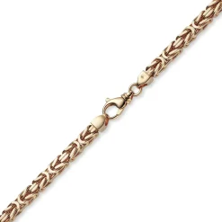 7mm Kette Halskette Königskette aus 750 Gold Rotgold massiv 70cm Herren