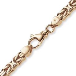 8mm Kette Halskette Königskette aus 750 Gold Rotgold massiv 70cm Herren