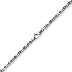 3mm Kette Halskette Königskette aus 750 Gold Weißgold massiv 70cm
