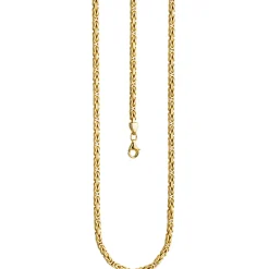 3,2mm Kette Königskette aus 925 Silber gelbvergoldet Halsschmuck, 45cm