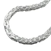 8mm Kette Königskette vierkant glänzend 925 Silber Halsschmuck Herren 80cm