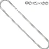 7,3mm Kette Krebskette aus 925 Silber rhodiniert Halsschmuck, 55cm
